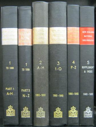 New Zealand National Bibliography to the Year 1960 (5 volumes in 6 books) 