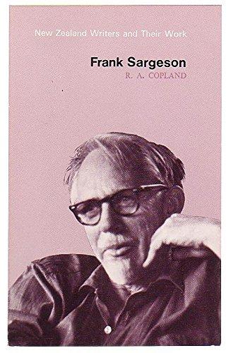 Frank Sargeson - New Zealand Writers and Their Work