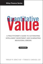 Quantitative Value - A Practitioner's Guide to Automating Intelligent Investment and Eliminating Behavioral Errors - Moon, Paul