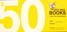 Fifty Dollar Gift Voucher - Arty Bees Books